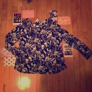 Vintage Floral Shift Shirt- Longsleeve